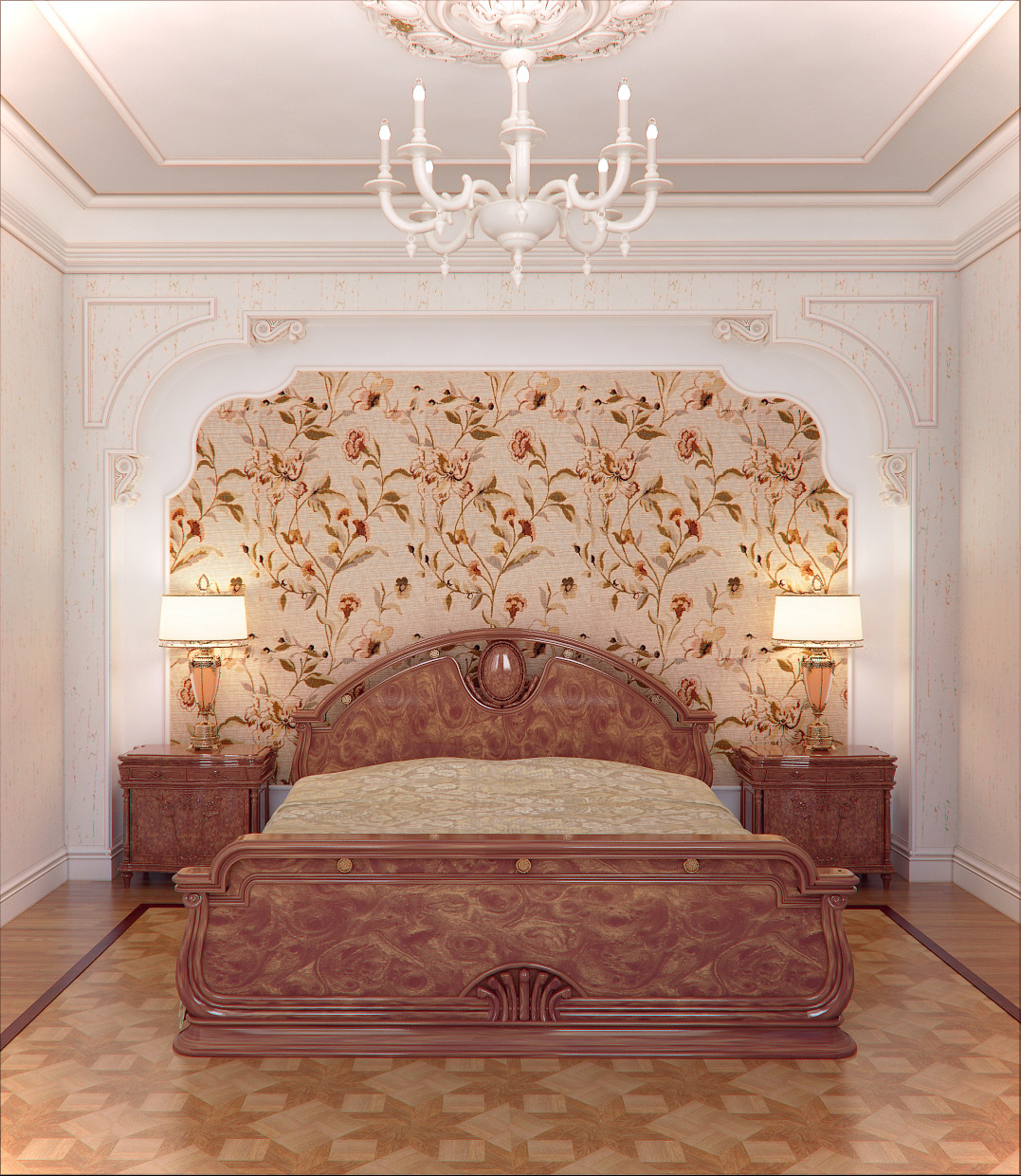 Спальная комната ( цветовой вариант) . Ковенский пер.