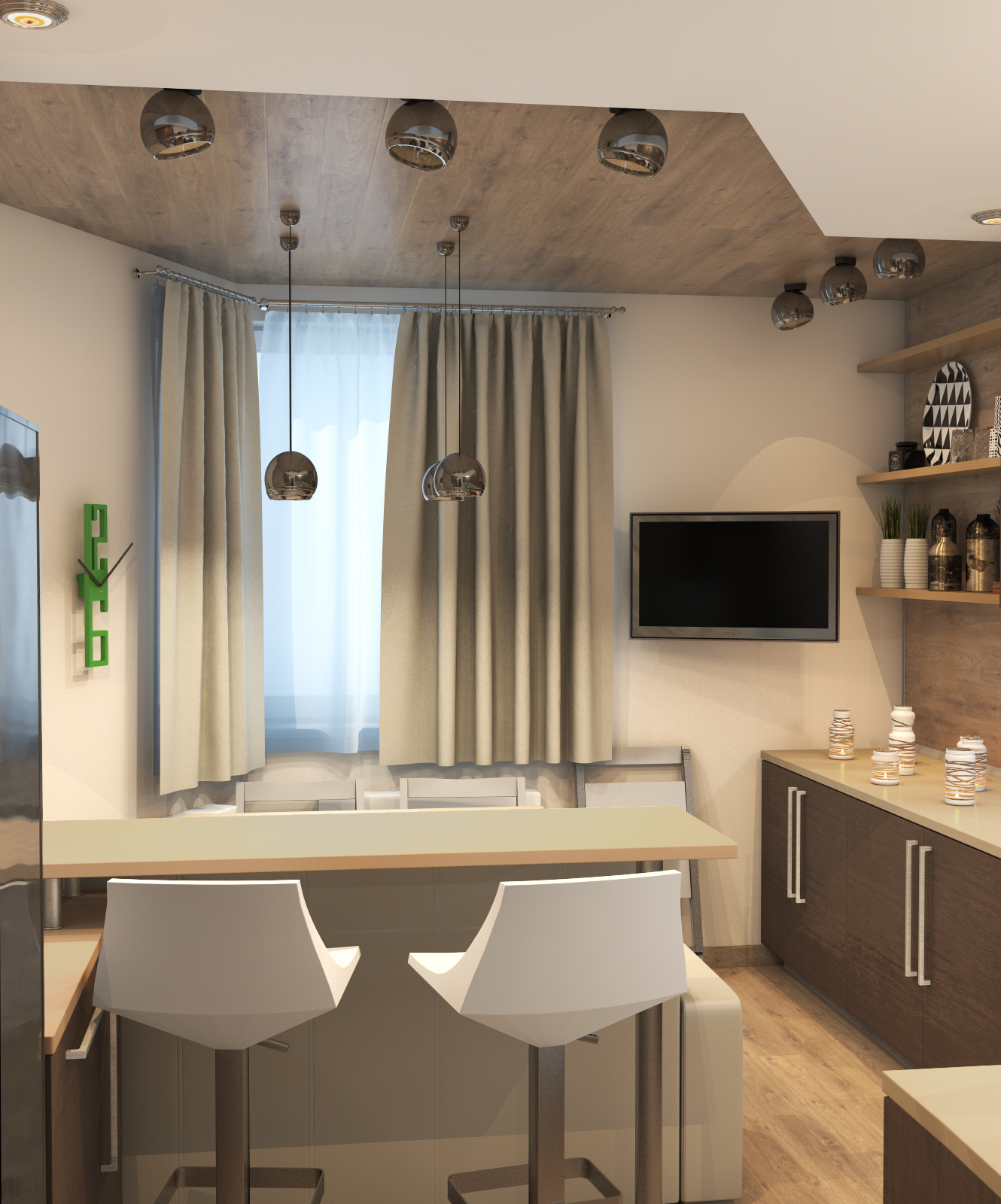 Квартира в современном стиле. Кухня