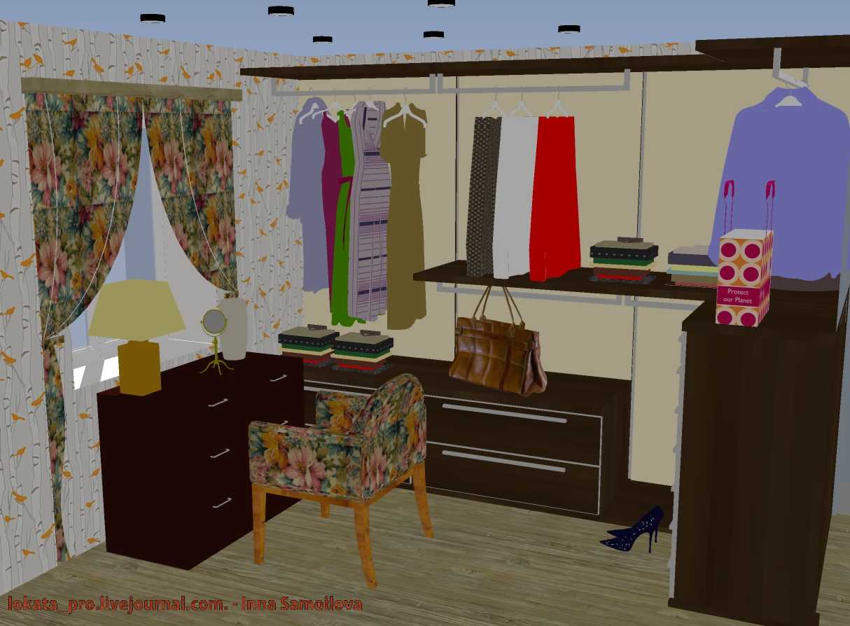 Гардеробная. Первомайка (коттедж)