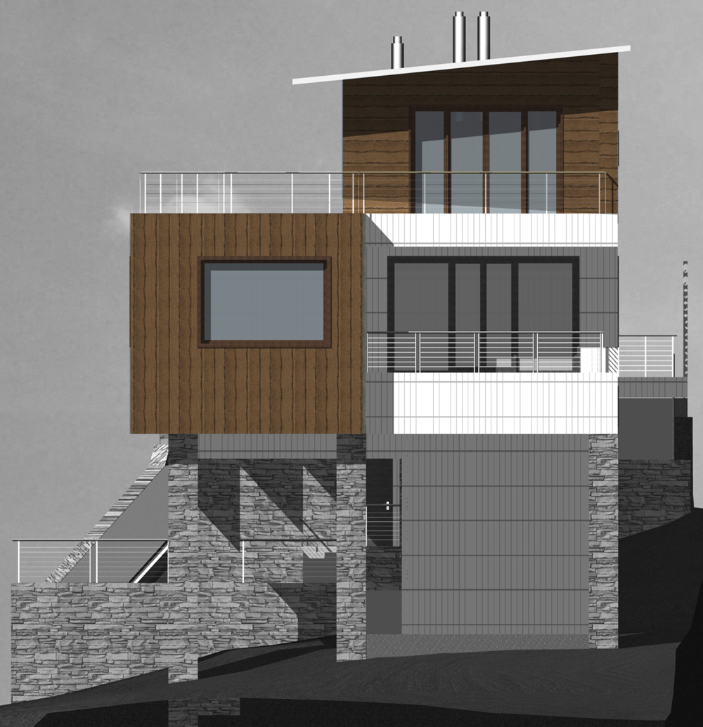 частный жилой дом "дом на столбах"