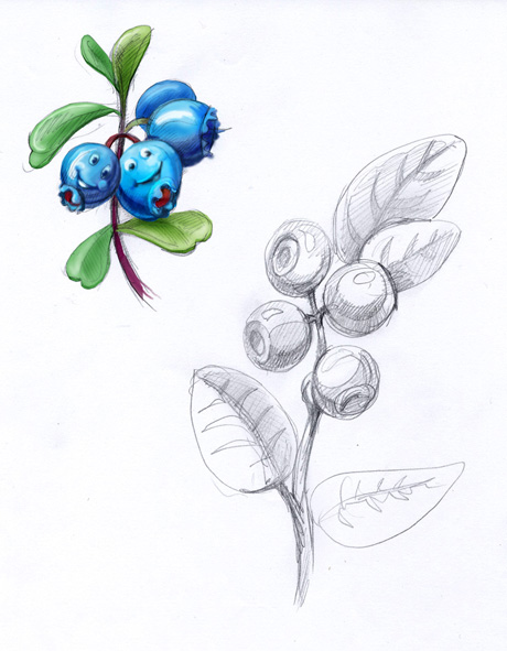 Рисунок подготовительный к сказке "Ручеек Жур-Жур"