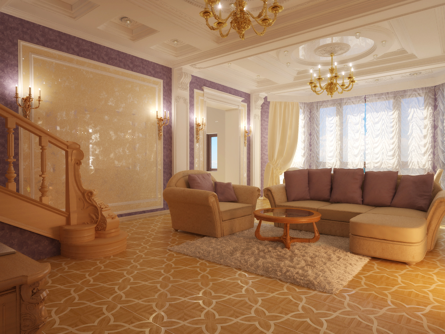 Гостинная в классическом стиле