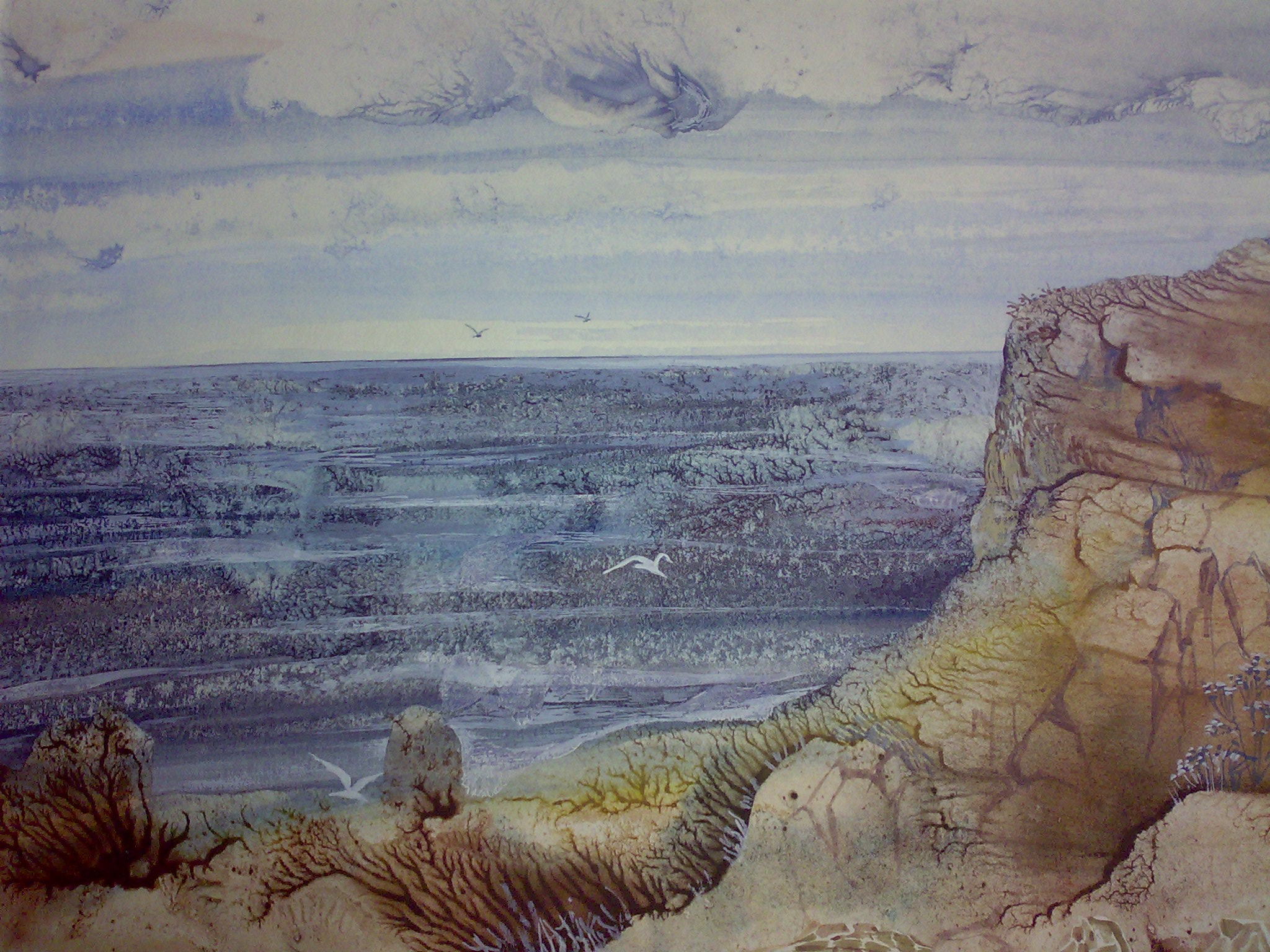 Ветреный день. бум.,гуашь