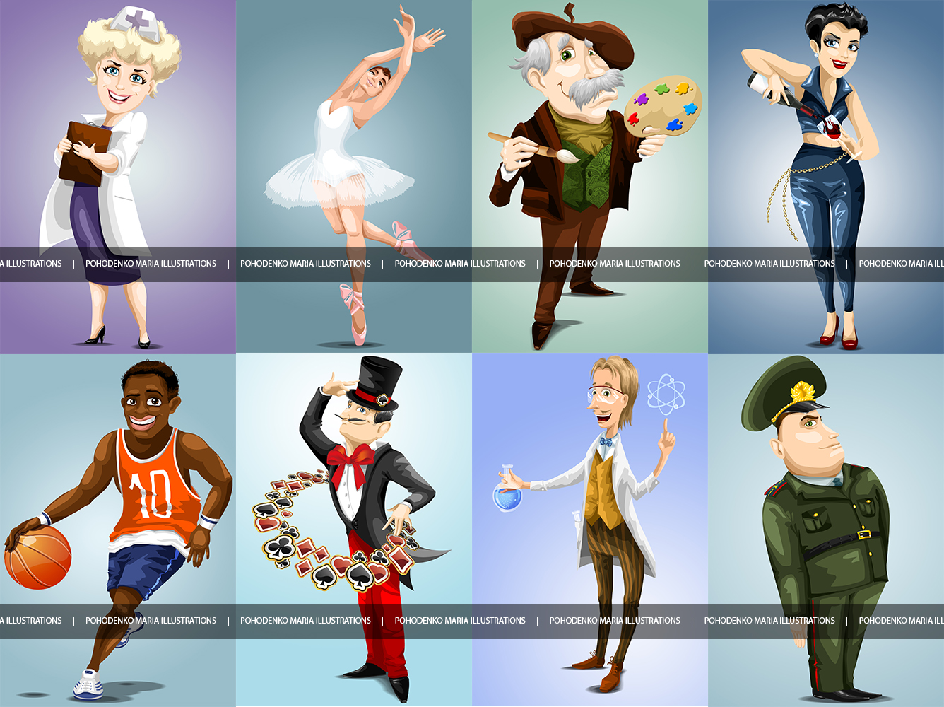 Серия иллюстраций "Профессии"