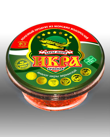 этикетка на красную икру
