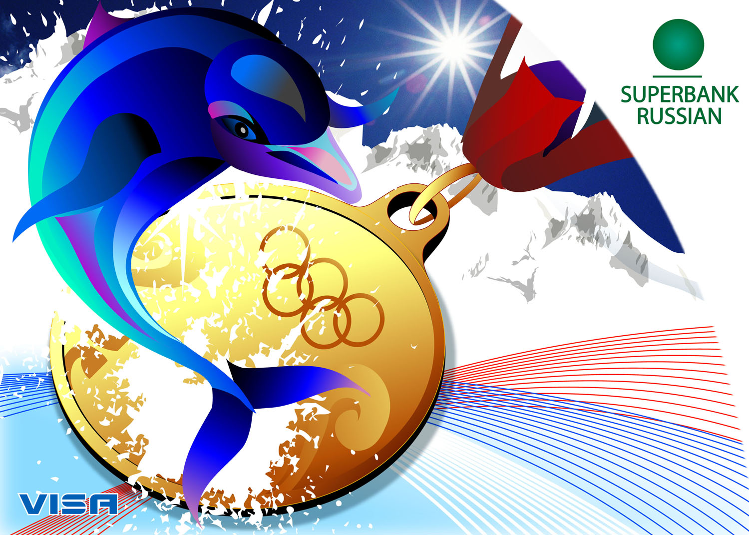 Карта на конкурс "Дизайн карты Сочи 2014" для Сбербанка