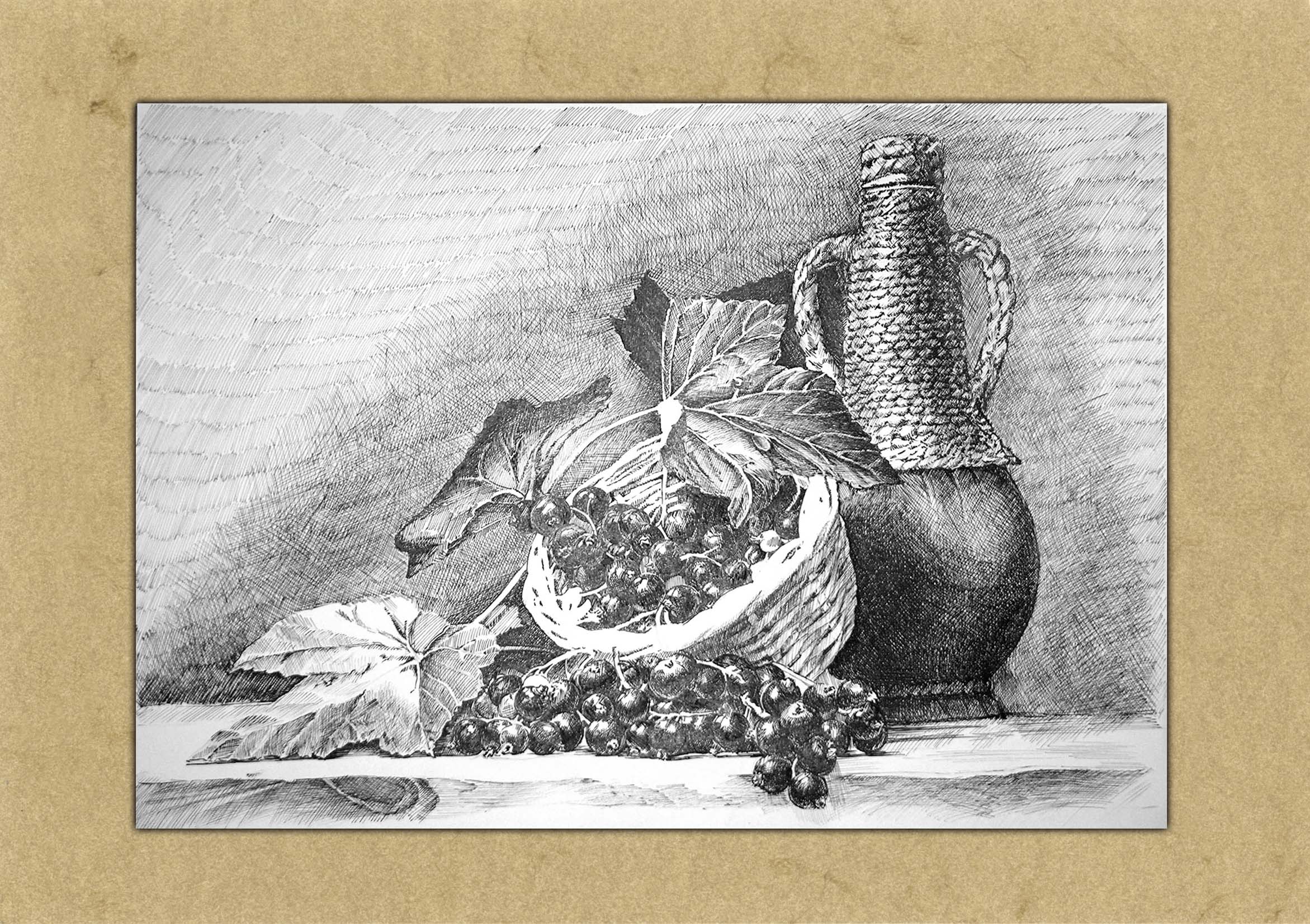 Натюрморт. Тушь, перо