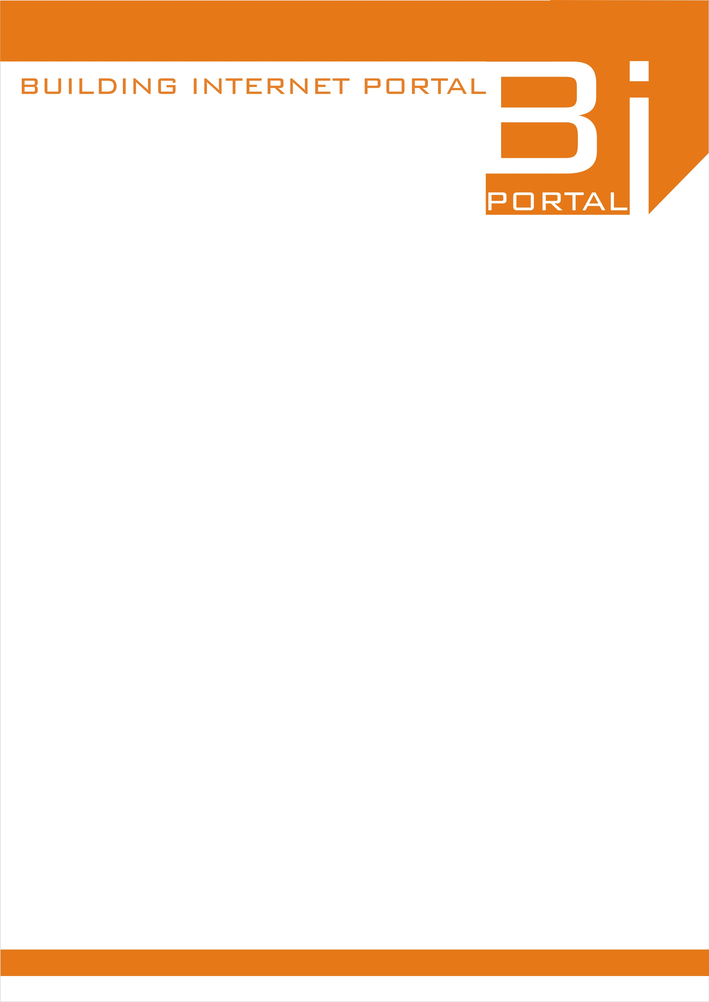 Бланк строительного интернет портала "Бипорт"