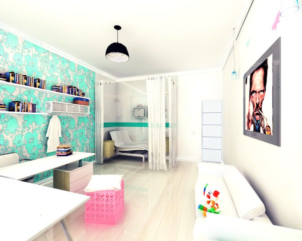 Дипломный проект разработки детской поликлиники. Кабинет врача №2.