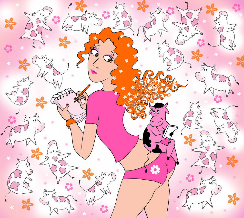 Розовая корова