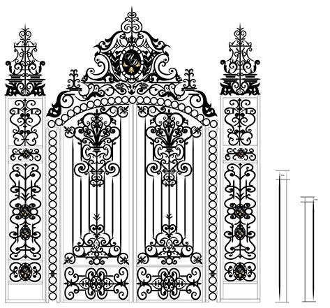 ворота декор