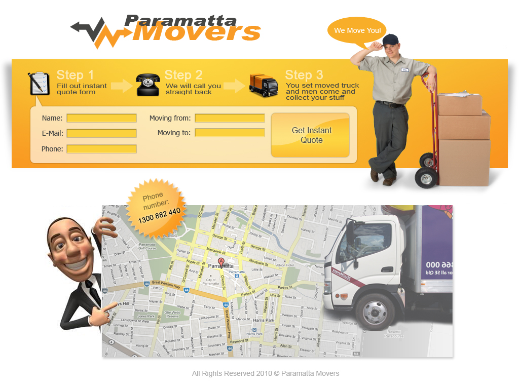 Дизайн для Сайта-визитки по Грузоперевозкам в Австралии