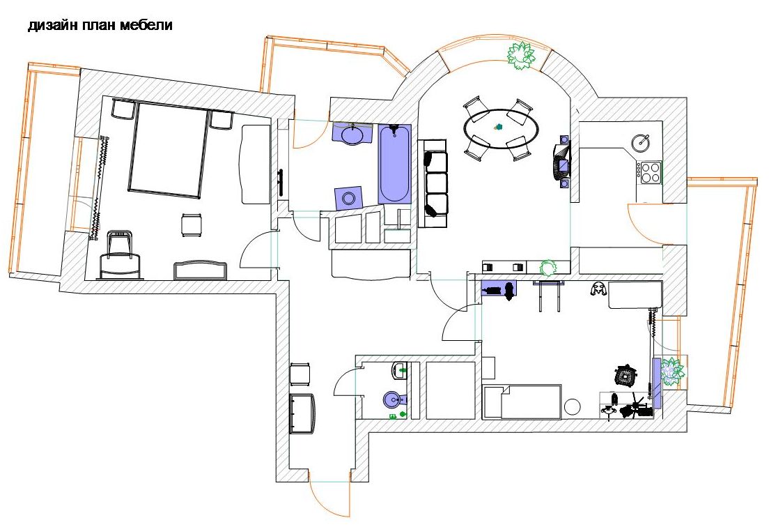 план-дизайн мебели