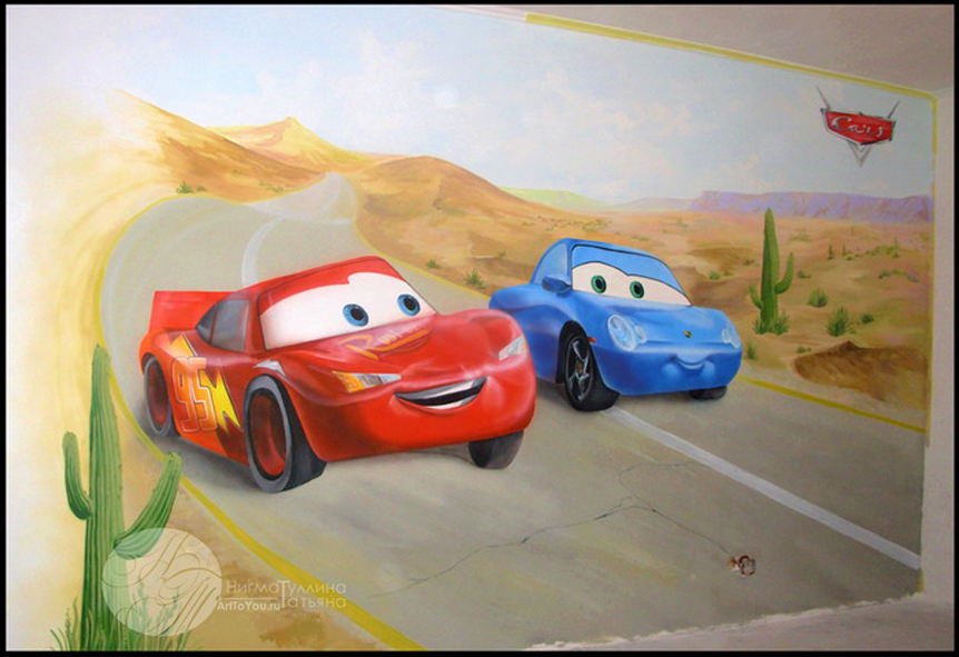 Роспись в детской "Тачки"