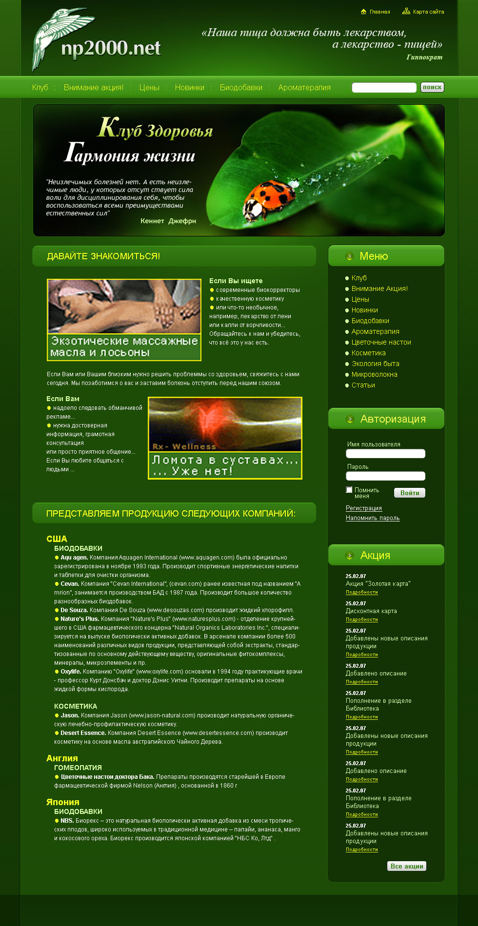 Web design: "np2000.net"