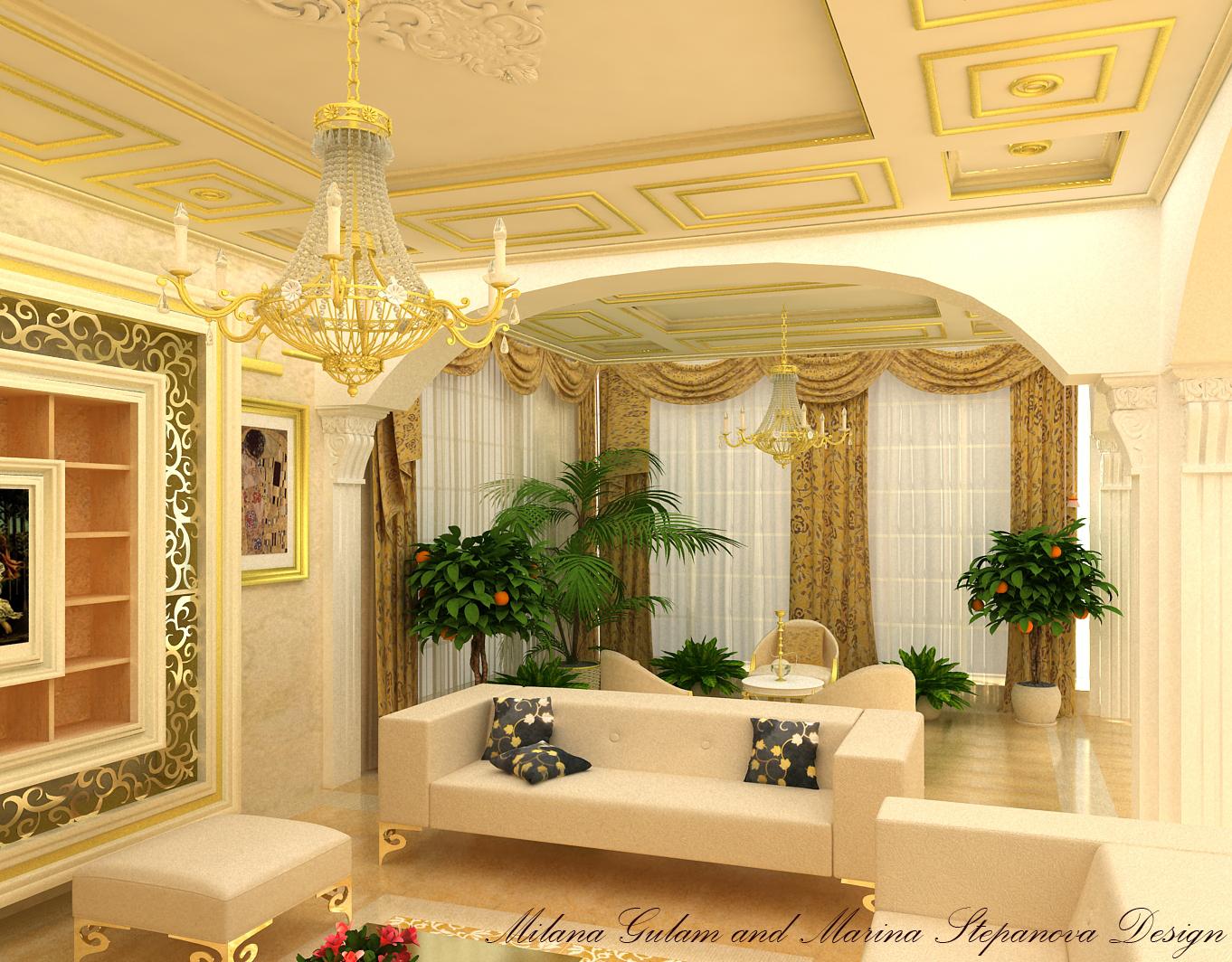 Дизайн интерьера загородного дома " Ажурная классика"