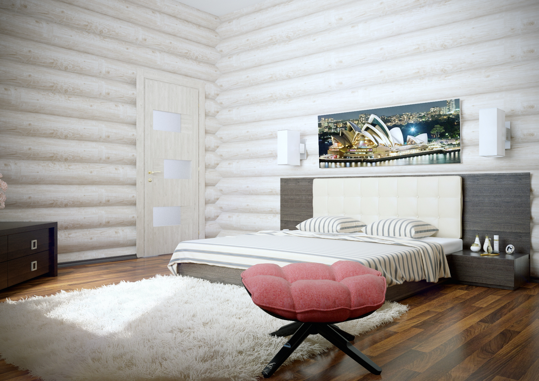 Коттедж второй этаж мужская спальня