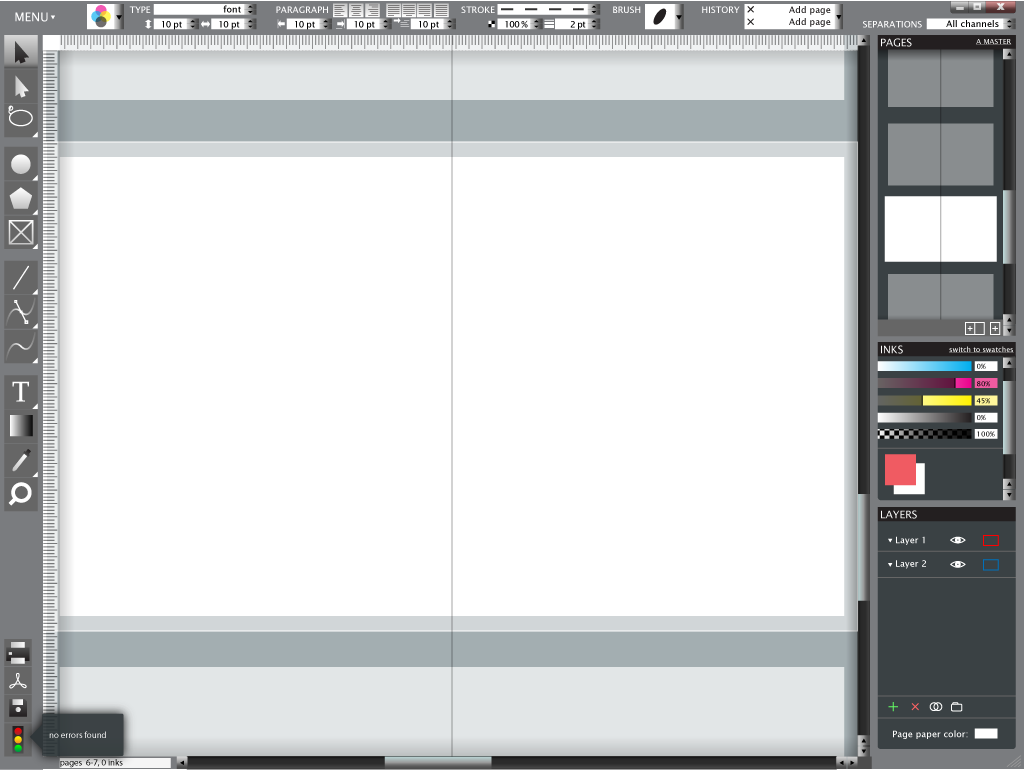 Интерфейс для верстальной программы Scribus