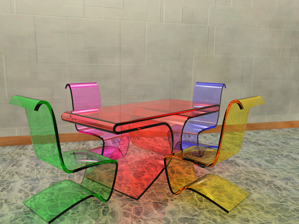 прозрачная мебель для кафе