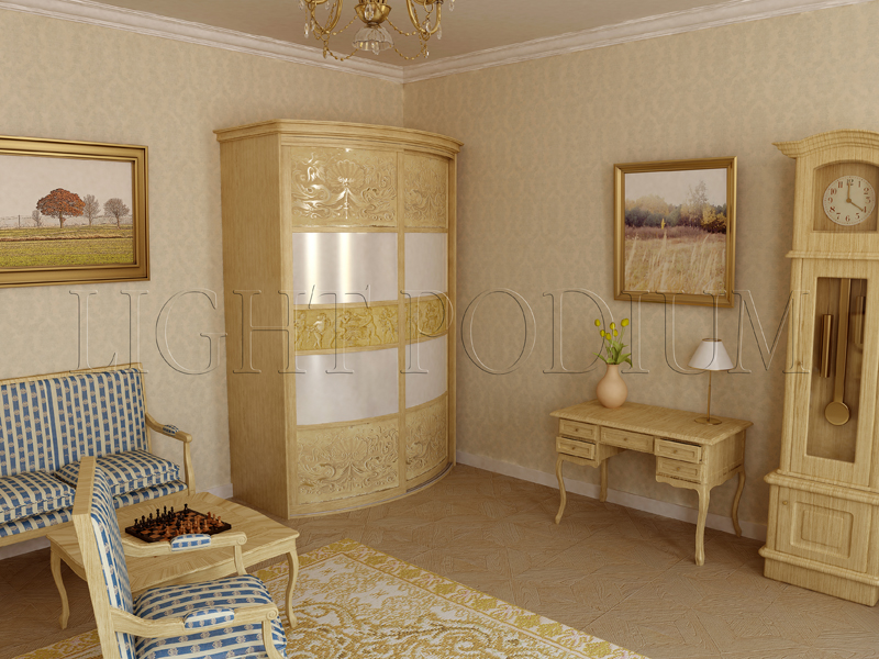 шкаф в интерьере для Light Podium #2