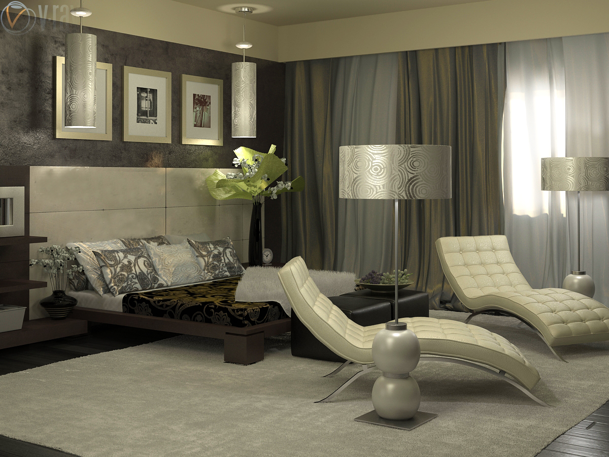 Дом "СоntemporaryII" _Cпальная комната_вид2