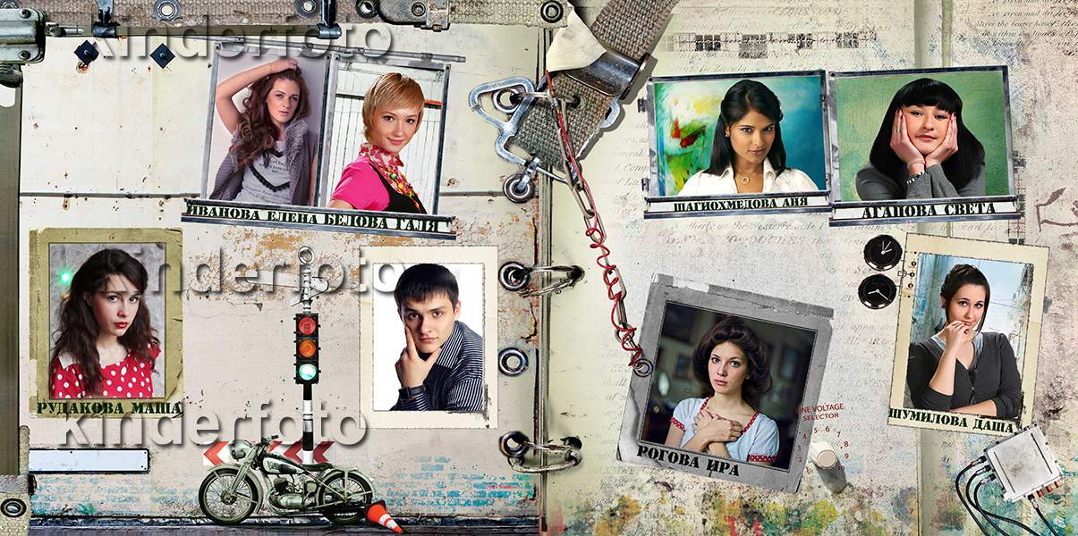 дизайн выпускного фотоальбома для колледжа