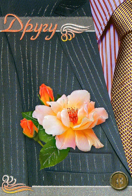 открытка ср.ф,  термо, конгрев, вырубка