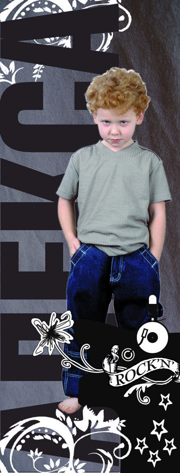 Постер для магазина детской одежды "Алекса"