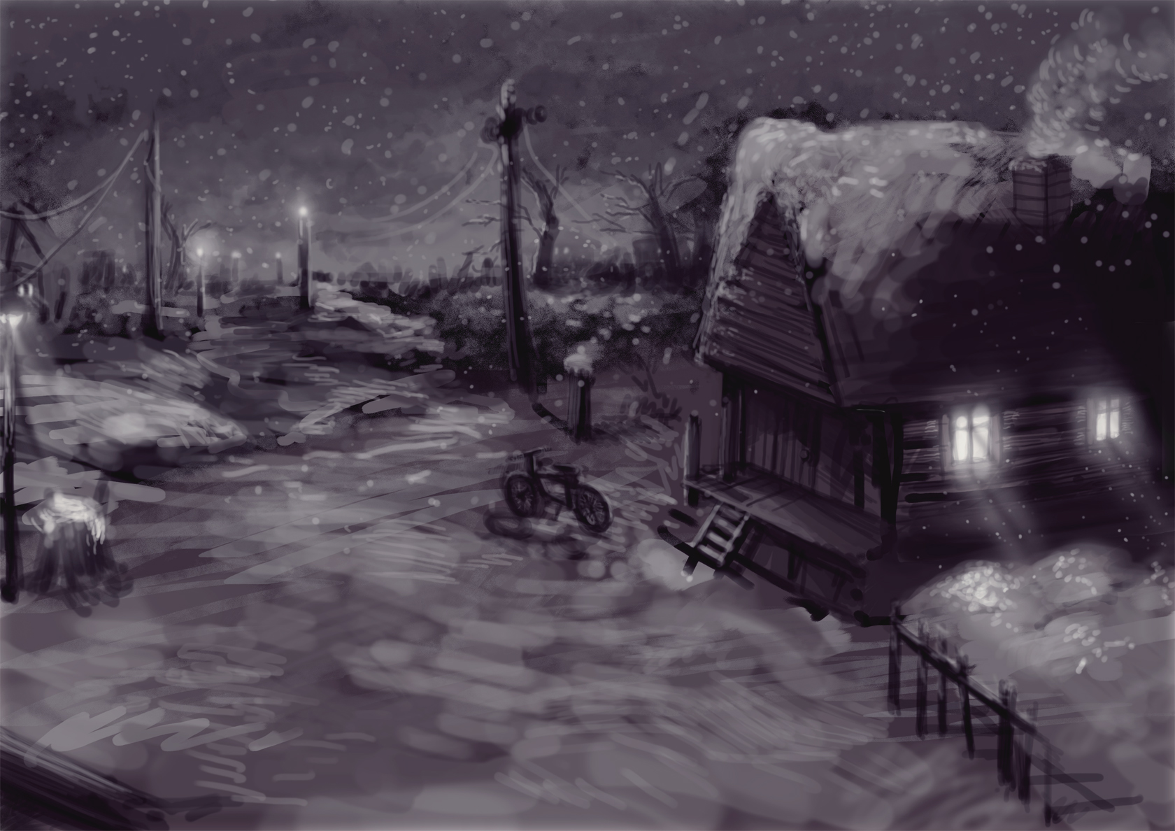 Снежный вечер