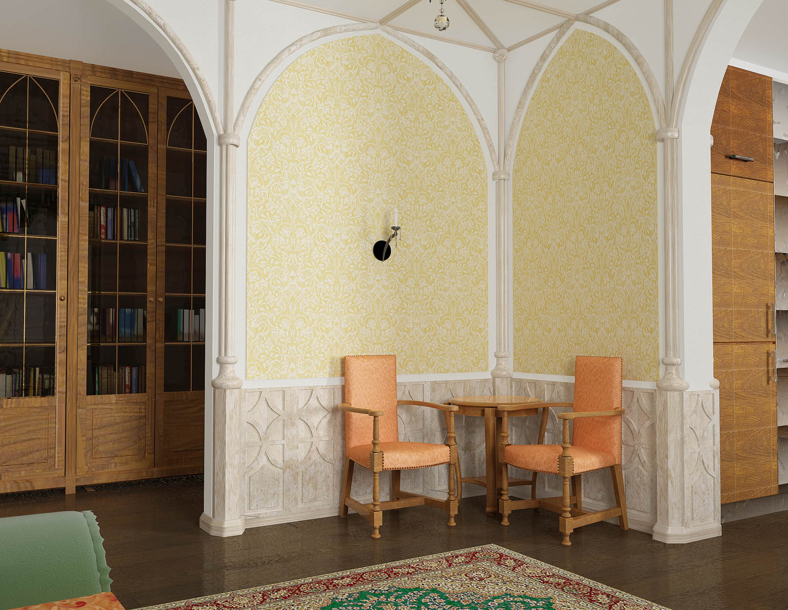 Гостиная в готическом стиле