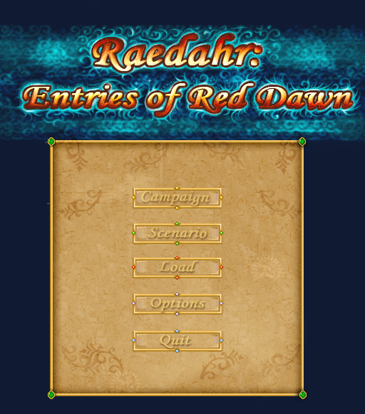 Разработка главного меню к игре