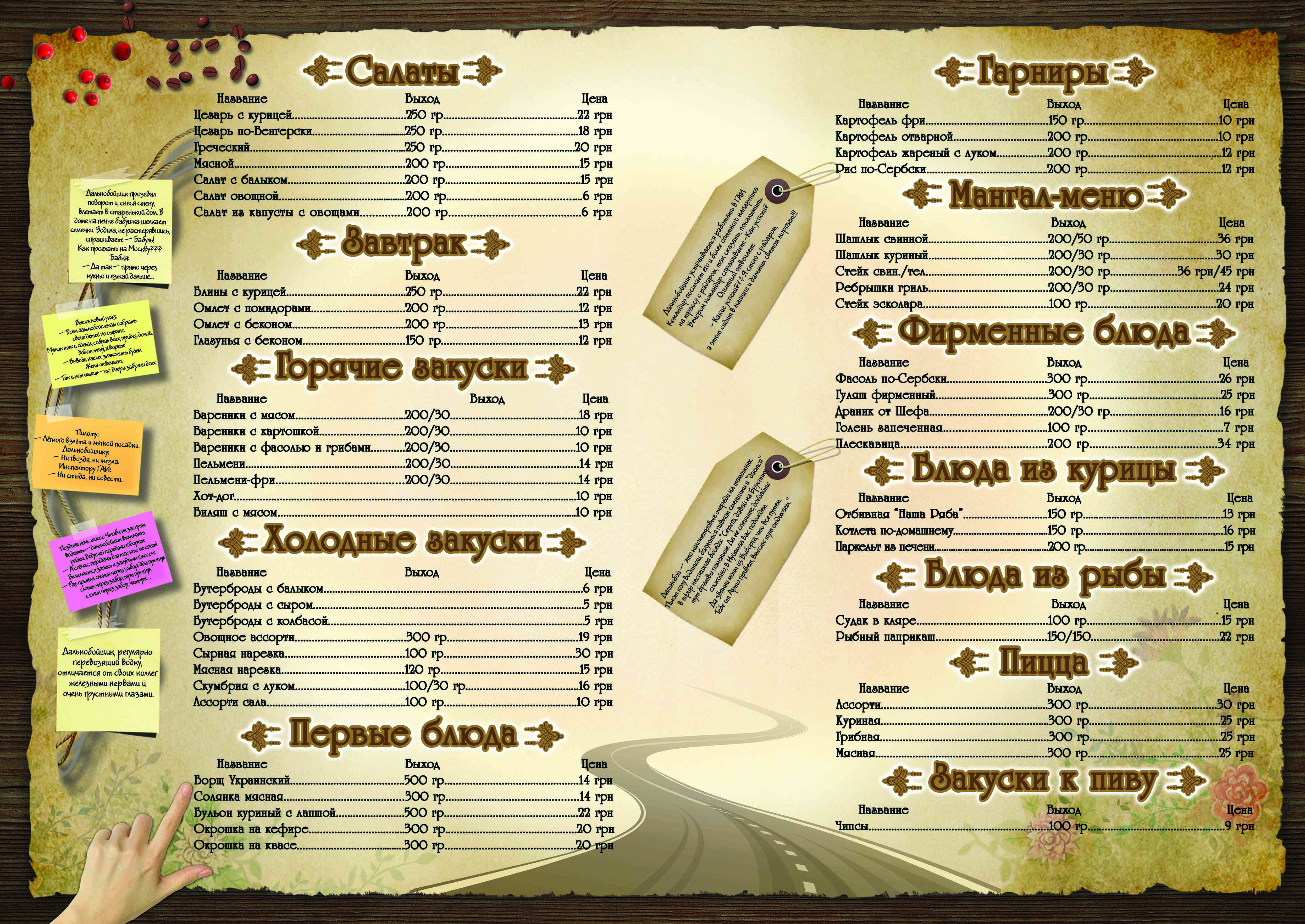 меню для кафе "Мельком" (2)