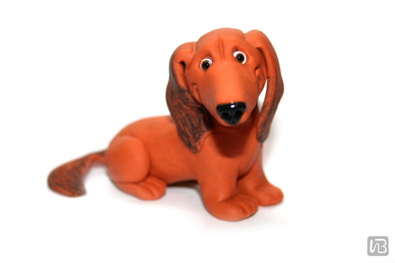 фигурка собаки "мистер-такс".  Полимерная глина