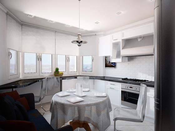 ЖК "ВИдное" 2 ком. Кухня-гостинная