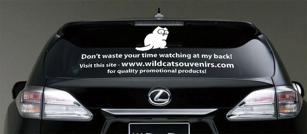 Наклейка на заднее стекло машины для канадской фирмы корпоративных су