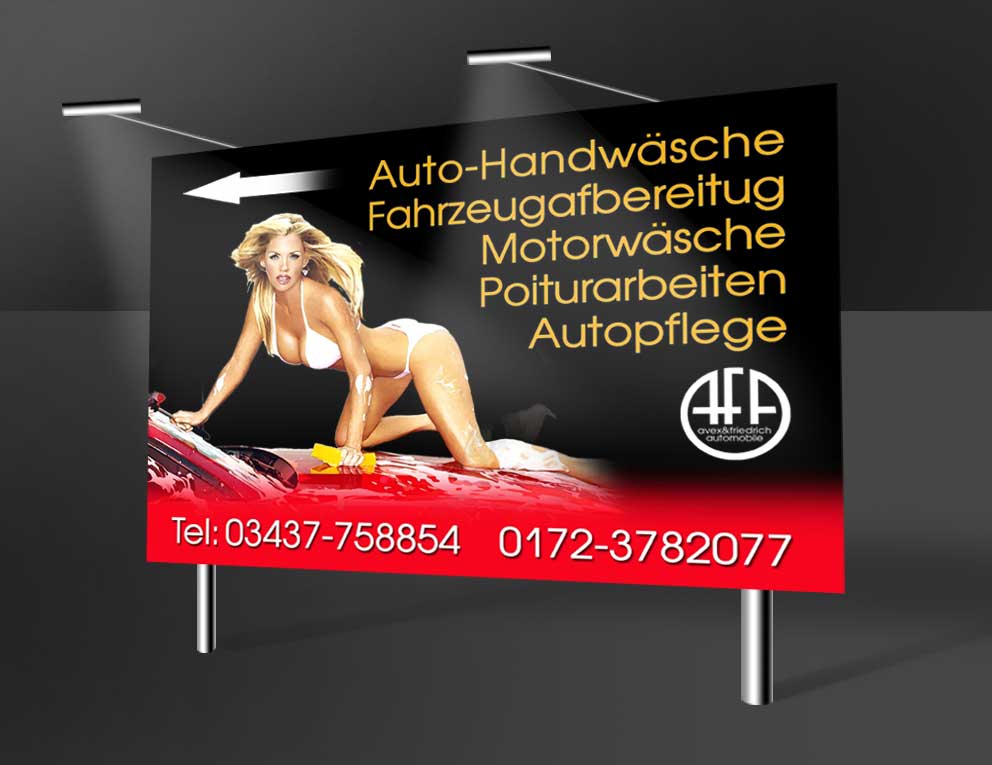 Указатель на мойку. Германия. "AVEX%FRIDRICH AUTOMOBILE"