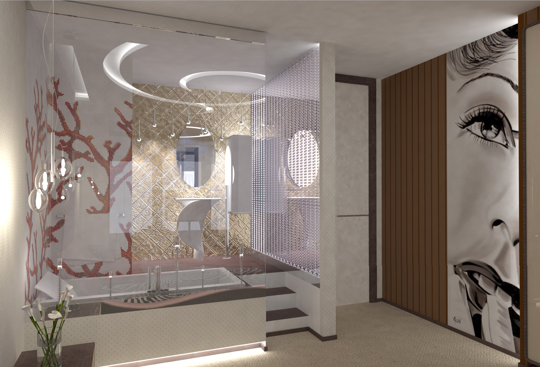 конкурсный проект: спальня для девушки молодой и романтичной