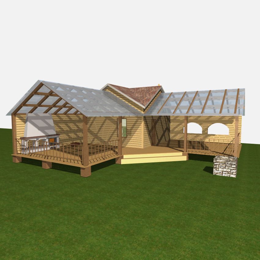 баня с верандой