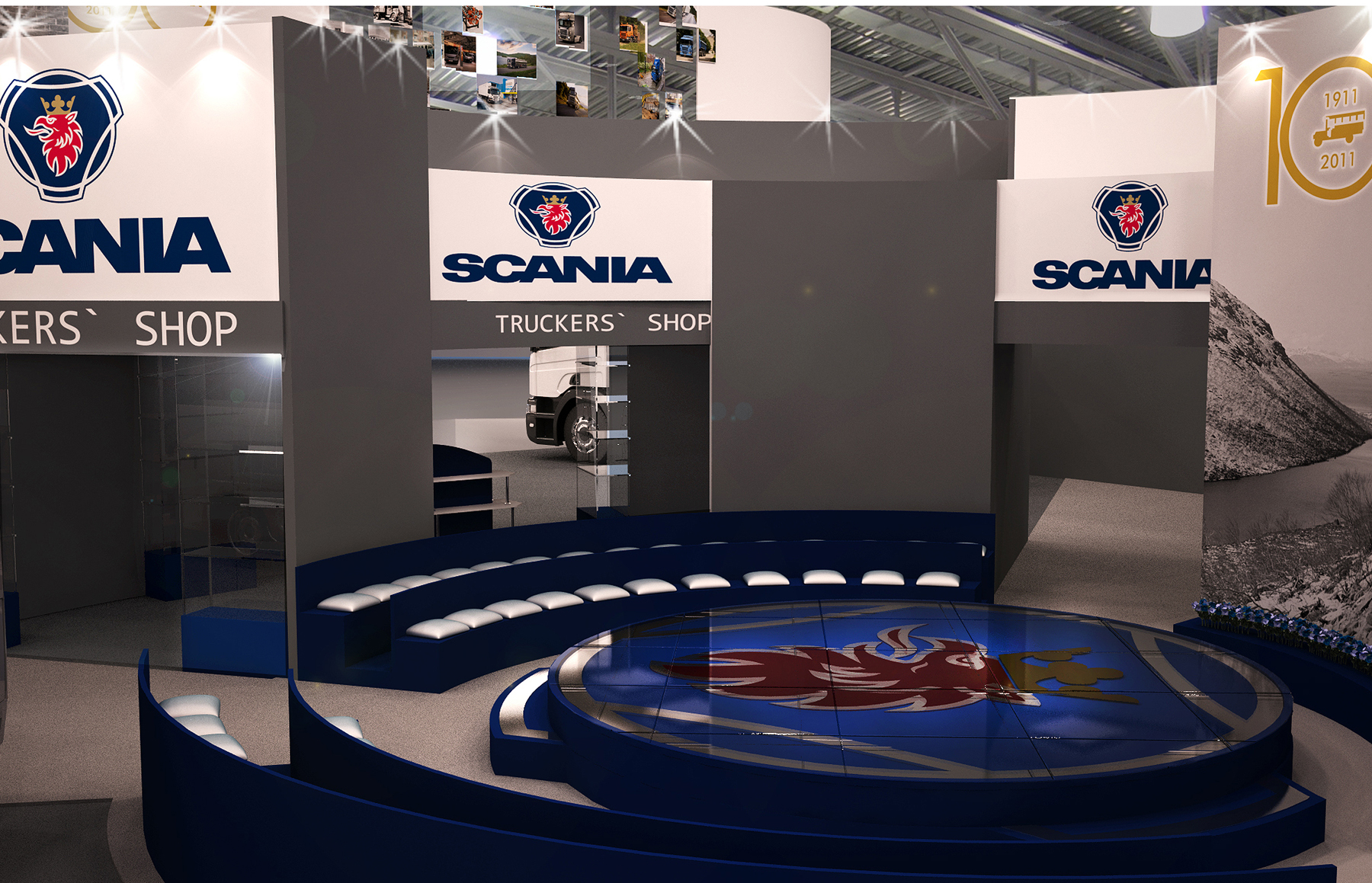 Выставочный с тенд для компании Scania