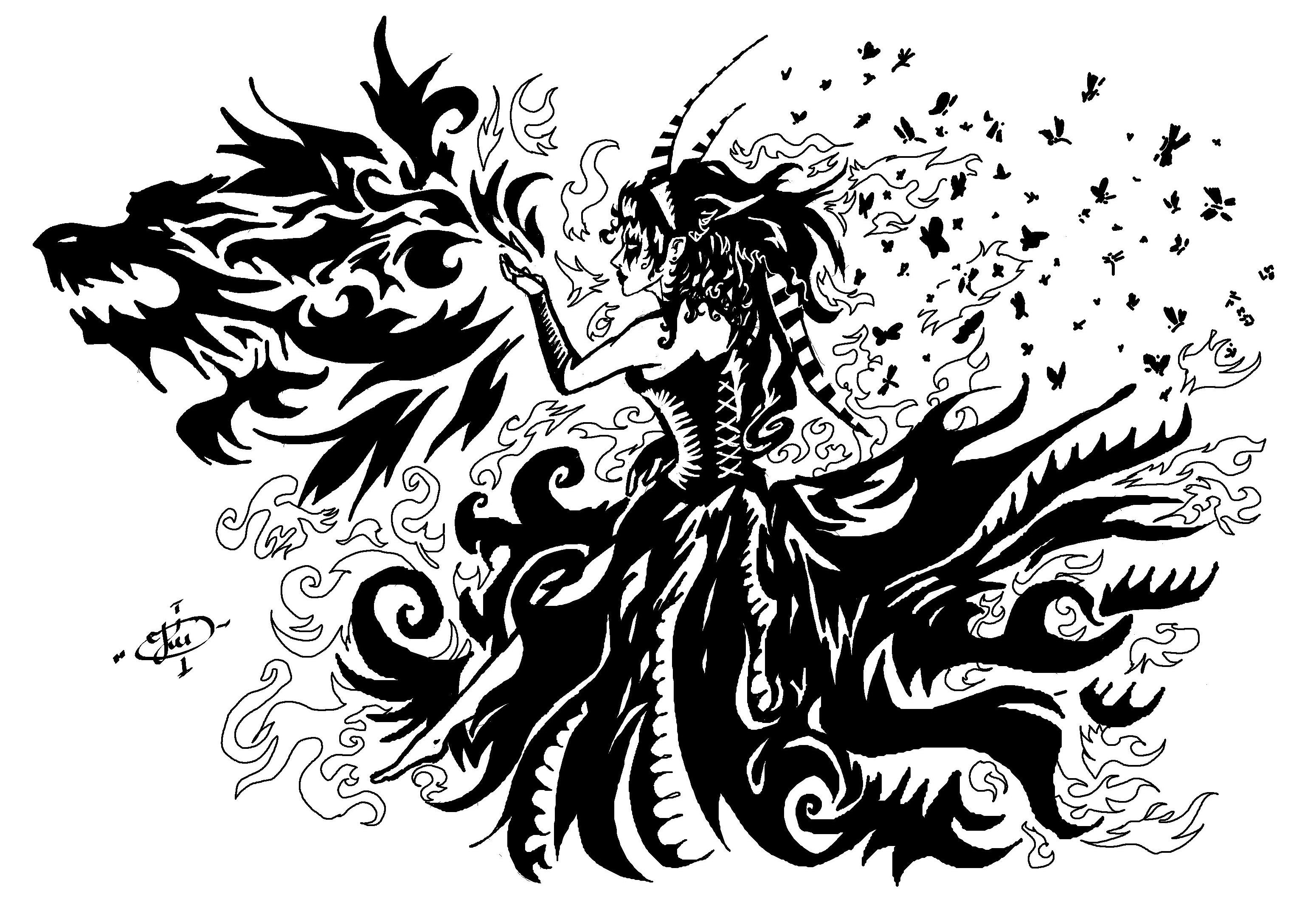 варианты (монохромного) рисунка на футболки