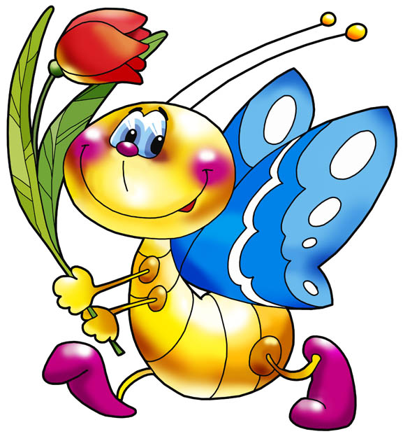 Бабочка с тюльпаном