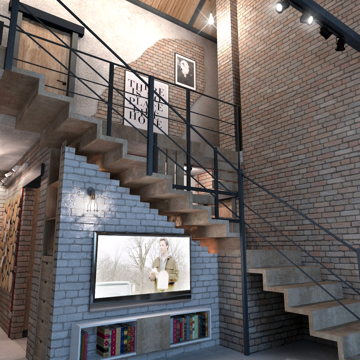 Дача в стиле лофт 11