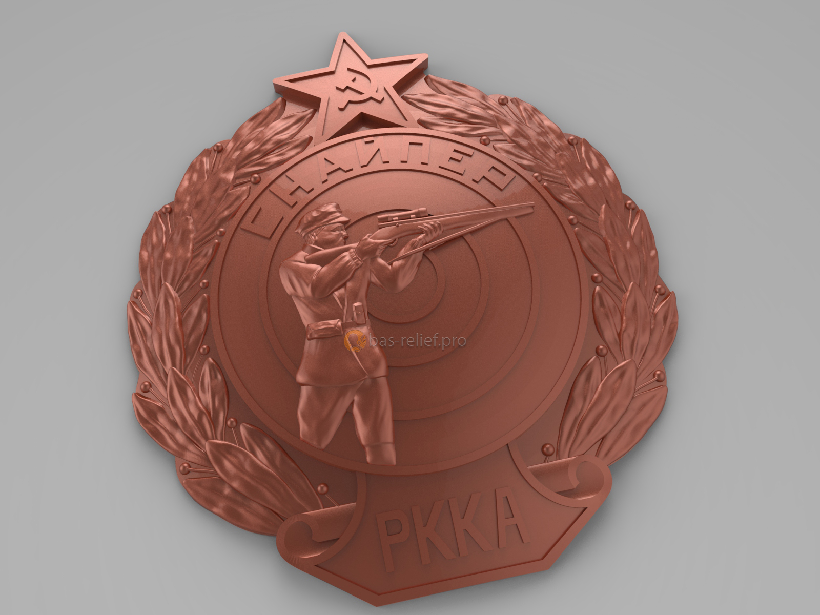 3D моделирование копии знака "Снайпер РККА"