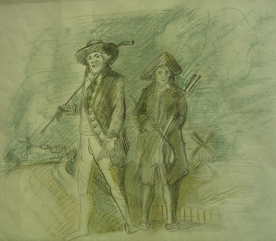 Иллюстрация к истории гольфа. Опубликовано в журнале "Гольф"