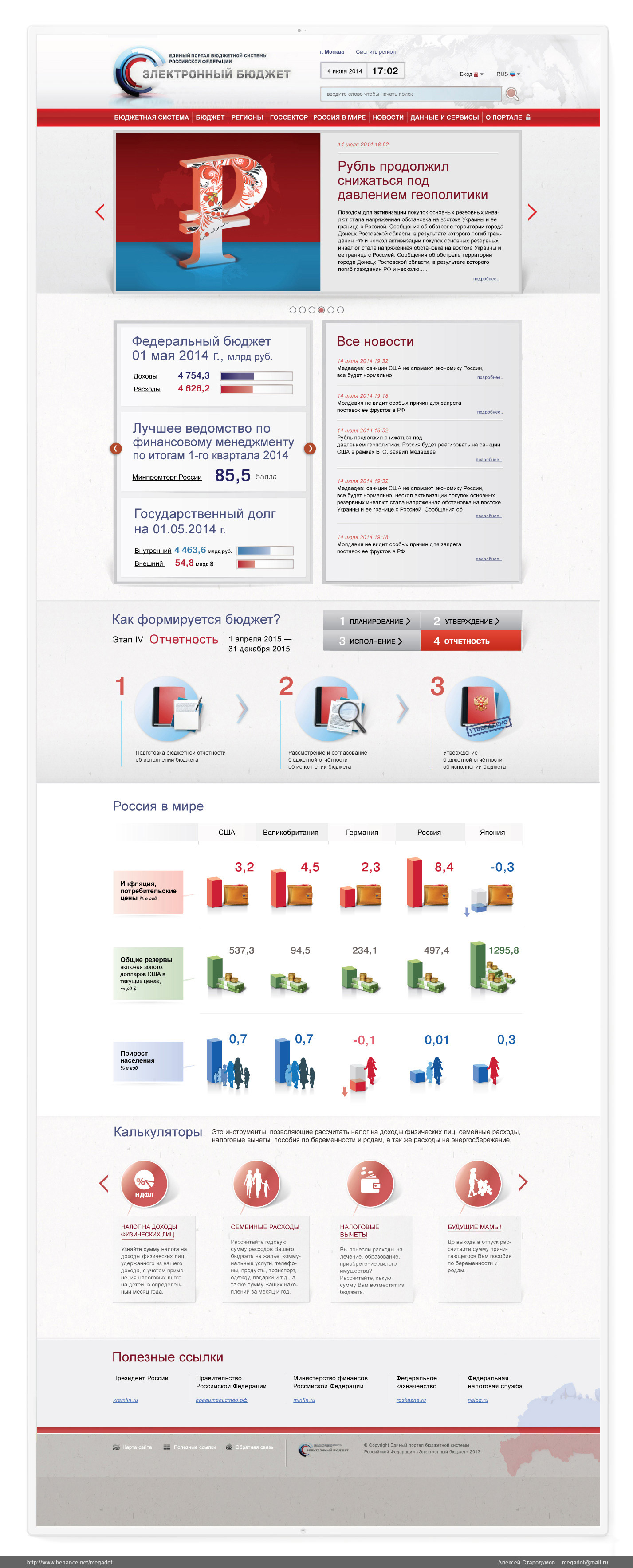 Дизайн сайта Электронный бюджет
