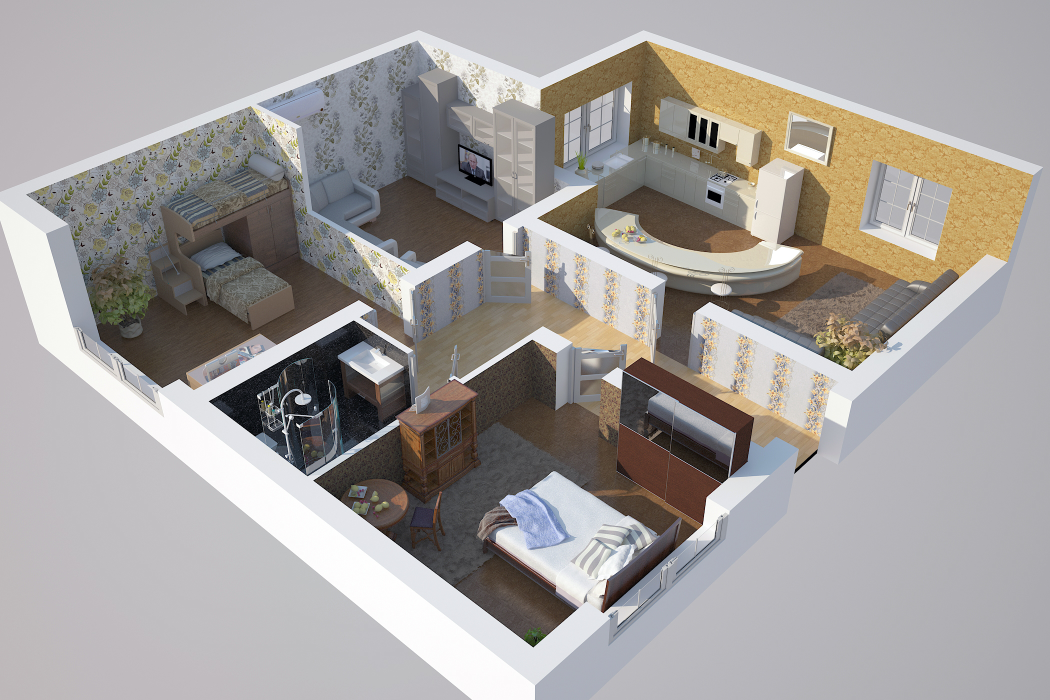 Объемный план квартиры