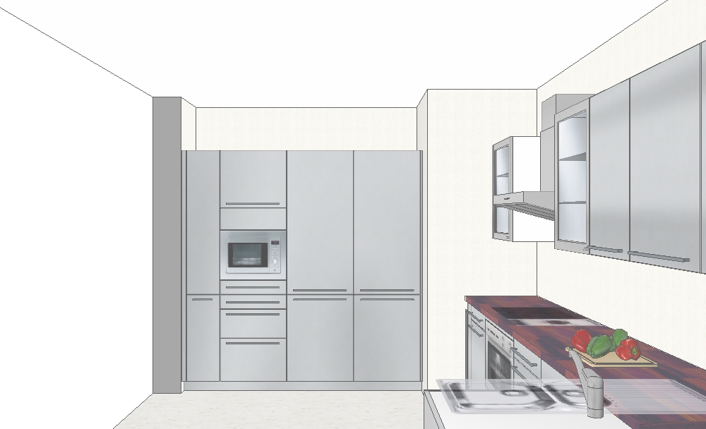 Кухня вид на шкафы