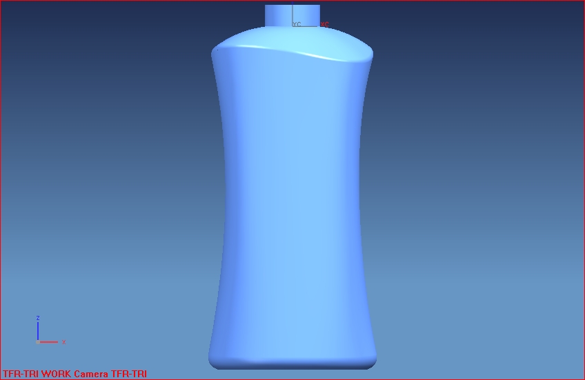 Проектирование 3D модели флакона для бытовой химии.1л UG NX6