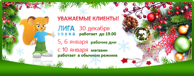 Баннер для интернет магазина "Лига звука"