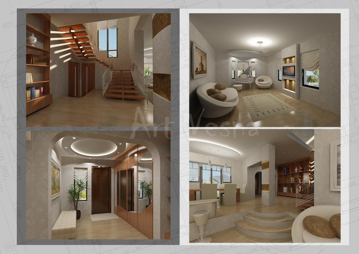 Дизайн интерьера загородного дома 2